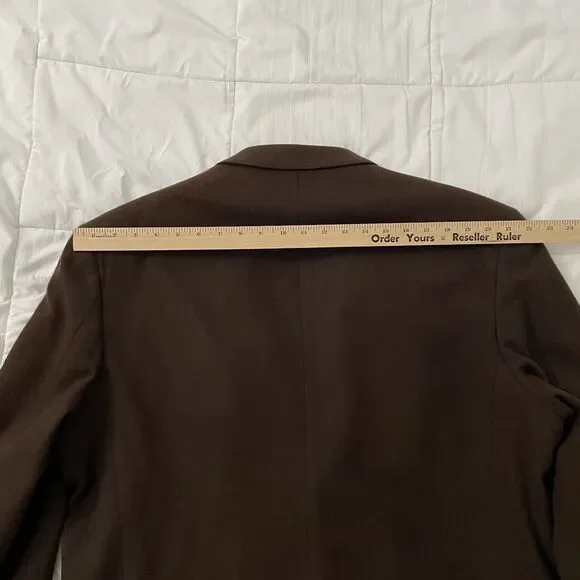 Oscar de la Renta Blazer Mens 48 R Brown Cashmere Blend Lambswool Sport Coat